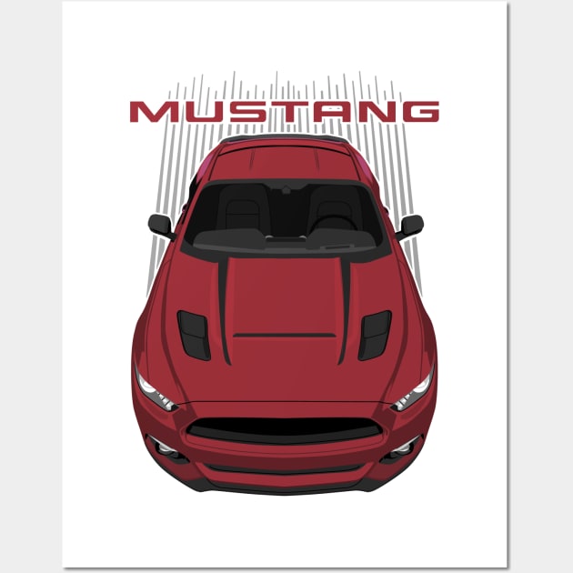 Mustang GT CS 2016-2017 - Ruby Red Wall Art by V8social